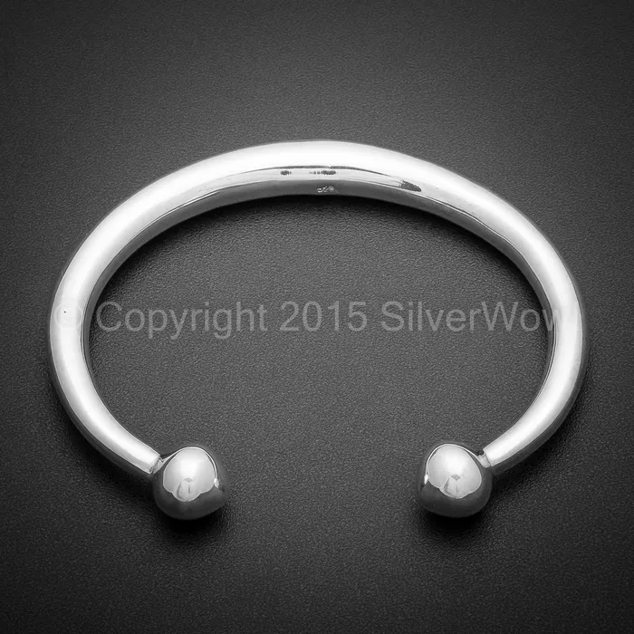 Bracelets Tapered Torque Torc Bangle silverwow
