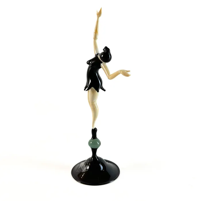 MuranoVItrum Earrings Ballet Dancer Miniature Murano Glass