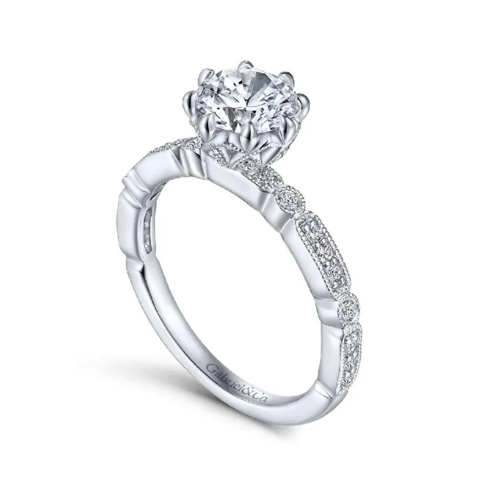 Rings GABRIEL CO Diamond SemiMount Ring