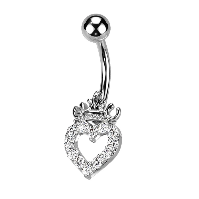 Rings Spoil Her Tiara Heart Belly Ring She Ate