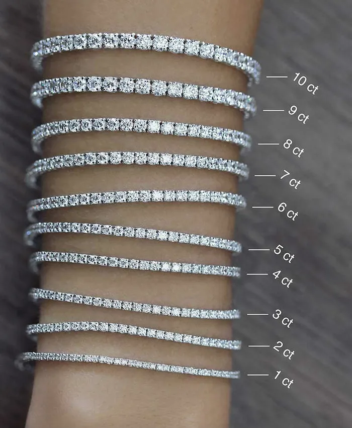 1 ct tw Classic FourProng LabDiamond Tennis Bracelet in 14K White Gold Goldia Bracelets 1 ct tw Classic FourProng LabDiamond Tennis Bracelet in 14K White Gold Goldia Bracelets