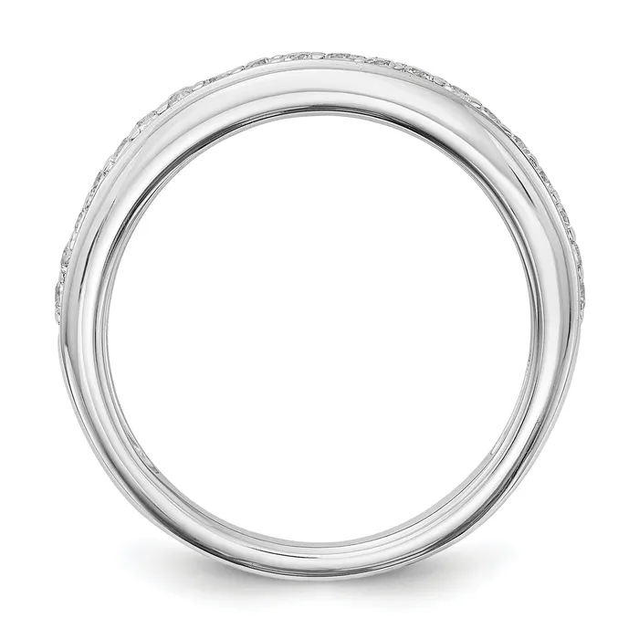 14k White Gold Lab Grown VSSI G Diamond Wedding Band Ring Goldia Rings