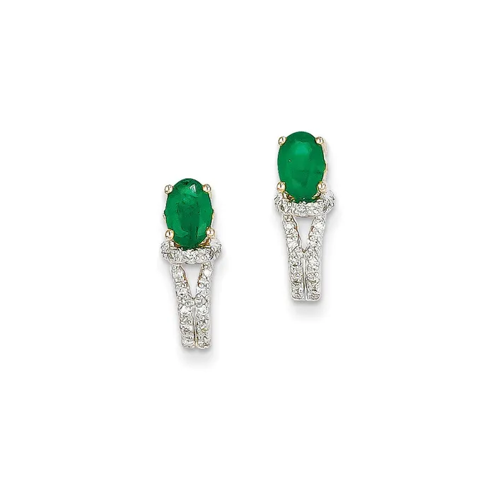 14k Yellow Gold 18Ct Real Diamond u0026 Emerald Earrings Goldia Earrings 14k Yellow Gold 18Ct Real Diamond u0026 Emerald Earrings Goldia Earrings
