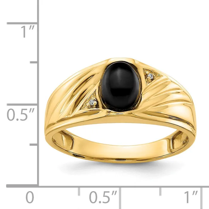 14K Yellow Gold A Real Diamond mens ring Goldiacom Rings