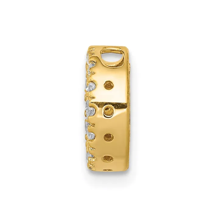 14K Yellow Gold Real Diamond Letter O Initial Charm Goldia Charm Necklaces