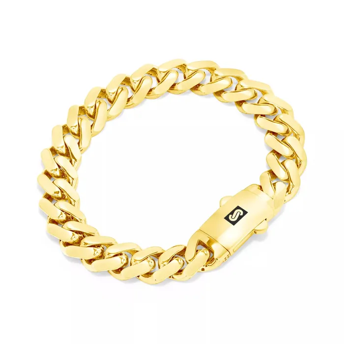 Bracelets Goldiacom 10K Yellow Gold Miami Cuban 20mm Royal Monaco Link Chain Bracelet 85 9