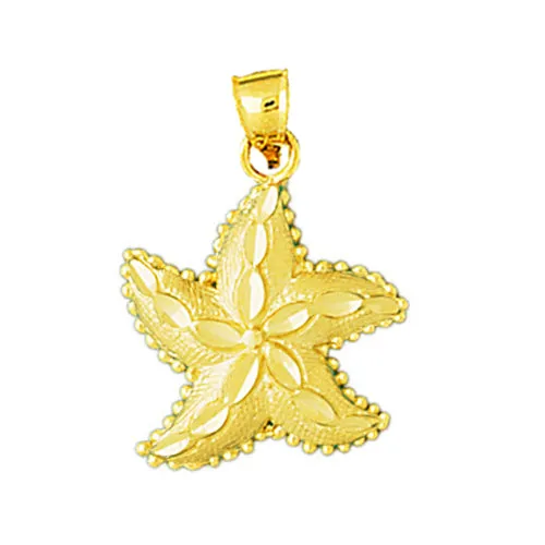 Charm Necklaces Goldia 14K Gold Floral Starfish Charm