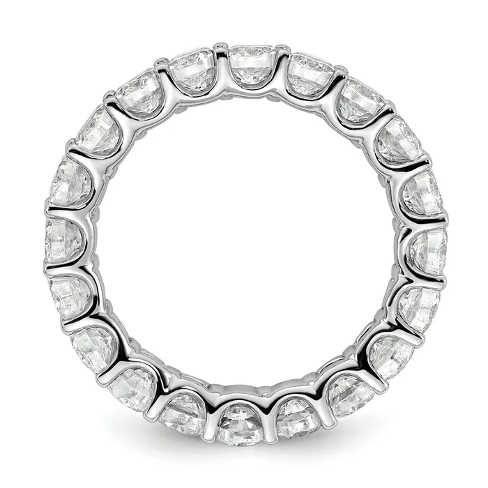 Goldia 14k White Gold 14KW Oval Lab Grown Diamond VSSI G Eternity Band Ring Rings