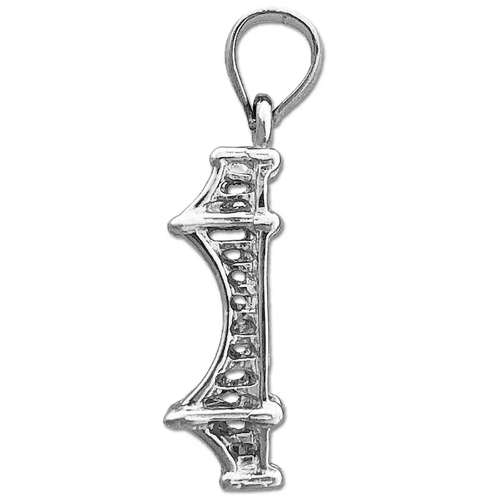 Goldia Charm Necklaces 14K Gold 3D Golden Gate Bridge Charm