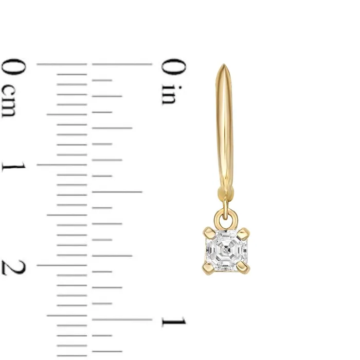 Goldia Earrings 075 CT TW Certified AsscherCut Diamond Solitaire Drop Earrings in 14K Gold IVS2 Goldia Earrings 075 CT TW Certified AsscherCut Diamond Solitaire Drop Earrings in 14K Gold IVS2