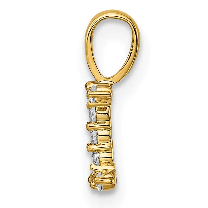 Goldia Necklaces 14k Yellow Gold 110 Ct Lab Grown Diamond VSSI G Letter I Initial Pendant
