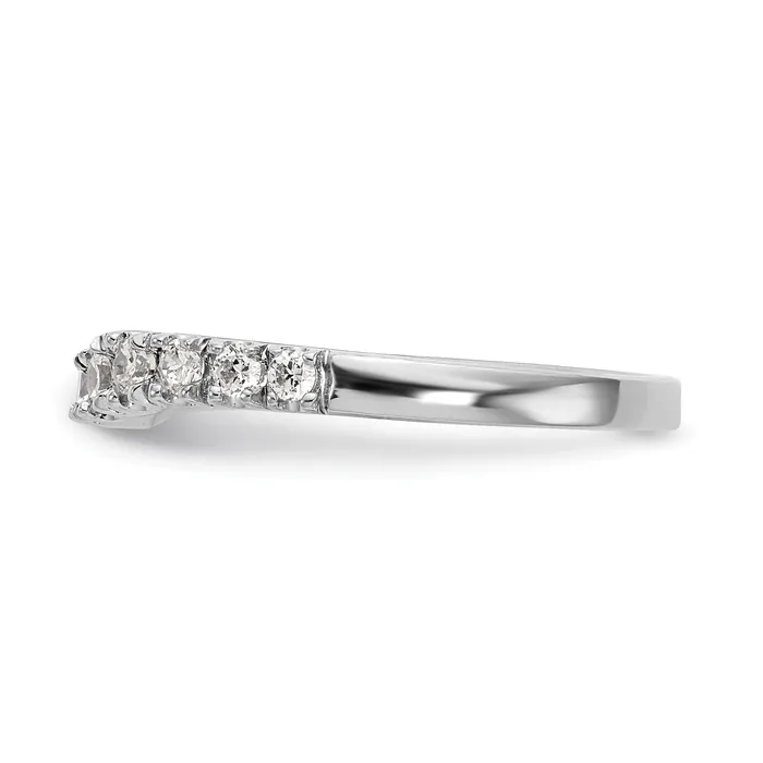 Goldia Rings 042ct CZ Solid Real 14K White Gold Wedding Wedding Band Ring