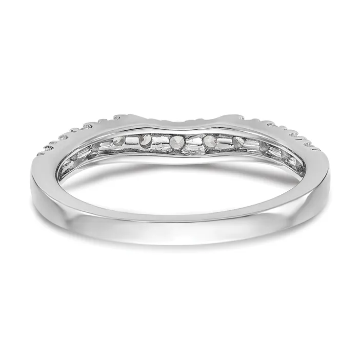 Goldia Rings 042ct CZ Solid Real 14K White Gold Wedding Wedding Band Ring