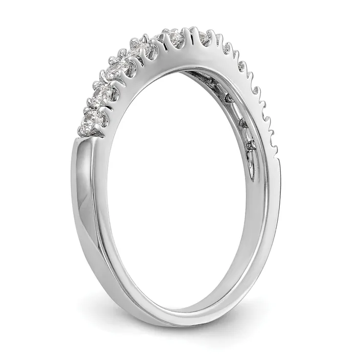 Goldia Rings 042ct CZ Solid Real 14K White Gold Wedding Wedding Band Ring