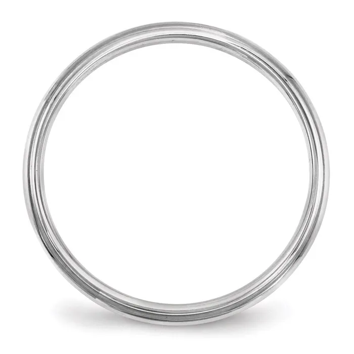 Goldia Rings Solid 10K White Gold 25mm Half Round with Edge MensWomens Wedding Band Ring Size 6 Goldia Rings Solid 10K White Gold 25mm Half Round with Edge MensWomens Wedding Band Ring Size 6
