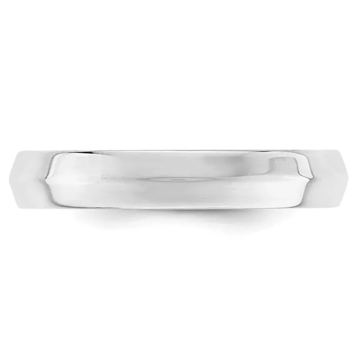 Goldia Rings Solid 10K White Gold 4mm Knife Edge Comfort Fit MensWomens Wedding Band Ring Size 45