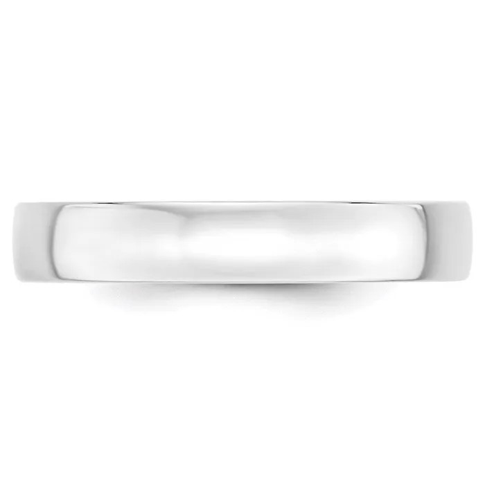 Goldia Rings Solid 10K White Gold 4mm Light Weight Comfort Fit MensWomens Wedding Band Ring Size 11