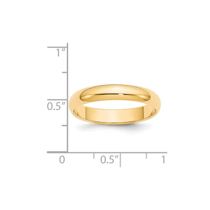 Goldia Rings Solid 10K Yellow Gold 4mm HalfRound Wedding MensWomens Wedding Band Ring Size 7 Goldia Rings Solid 10K Yellow Gold 4mm HalfRound Wedding MensWomens Wedding Band Ring Size 7