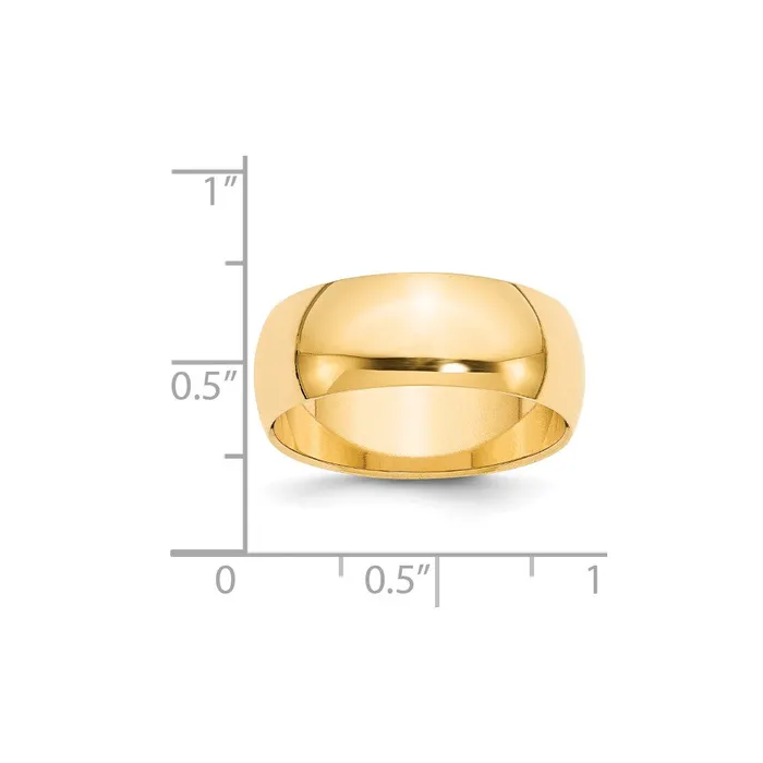 Goldia Rings Solid 10K Yellow Gold 8mm HalfRound Wedding MensWomens Wedding Band Ring Size 45 Goldia Rings Solid 10K Yellow Gold 8mm HalfRound Wedding MensWomens Wedding Band Ring Size 45