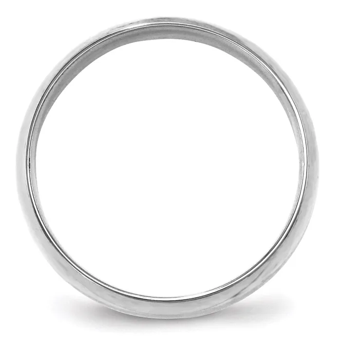 Goldia Rings Solid 18K White Gold 6mm Light Weight Comfort Fit MensWomens Wedding Band Ring Size 115