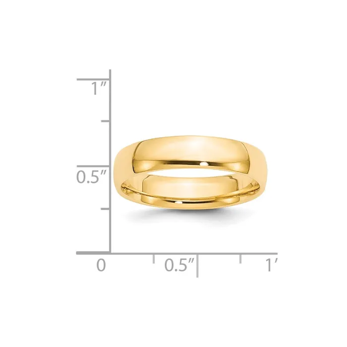 Goldia Solid 18K Yellow Gold 5mm Light Weight Comfort Fit MensWomens Wedding Band Ring Size 13 Rings
