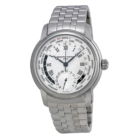 JMS always Bracelets Original Frederique Constant Classics Worldtimer Silver Dial Stainless Steel Mens Watch FC718MC4H6B JMS always Bracelets Original Frederique Constant Classics Worldtimer Silver Dial Stainless Steel Mens Watch FC718MC4H6B