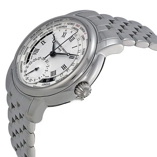 JMS always Bracelets Original Frederique Constant Classics Worldtimer Silver Dial Stainless Steel Mens Watch FC718MC4H6B JMS always Bracelets Original Frederique Constant Classics Worldtimer Silver Dial Stainless Steel Mens Watch FC718MC4H6B
