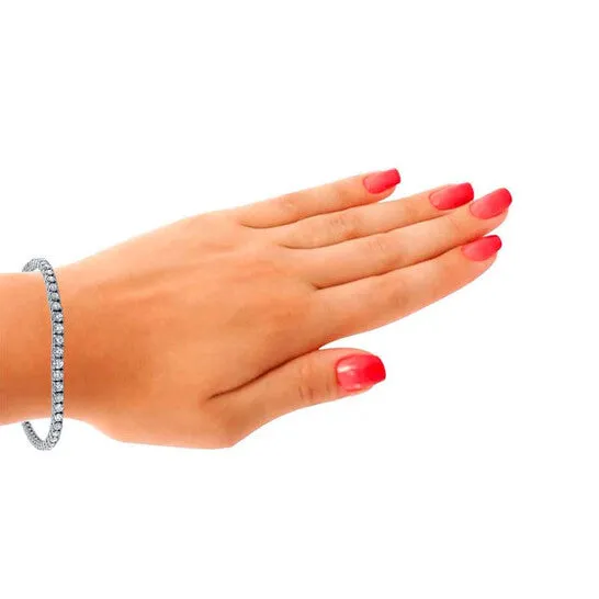 JMS always Bracelets Original Maulijewels 400 Carat Brilliant Cut Lab Grown Diamond FG VS1 7 Classic Tennis Bracelet For Women In 14K Solid White Gold