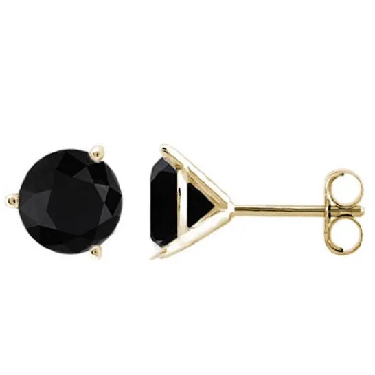 JMS always Earrings Original Maulijewels 020 Carat Natural Black Diamond Stud Earrings for Women made in 14k Yellow Gold Black I2I3 JMS always Earrings Original Maulijewels 020 Carat Natural Black Diamond Stud Earrings for Women made in 14k Yellow Gold Black I2I3