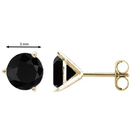 JMS always Earrings Original Maulijewels 020 Carat Natural Black Diamond Stud Earrings for Women made in 14k Yellow Gold Black I2I3 JMS always Earrings Original Maulijewels 020 Carat Natural Black Diamond Stud Earrings for Women made in 14k Yellow Gold Black I2I3