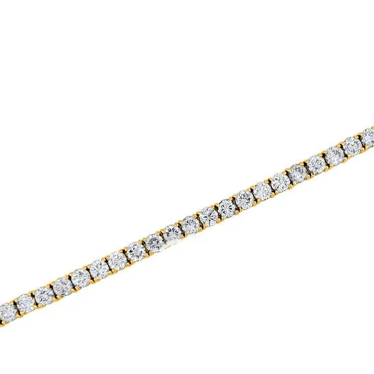 Original Maulijewels 400 Carat Brilliant Cut Lab Grown Diamond FG VS1 7 Classic Tennis Bracelet For Women In 14K Solid Yellow Gold JMS always Bracelets