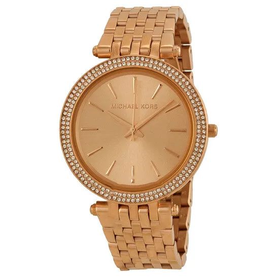Original Michael Kors Darci Rose Gold Dial Pave Bezel Ladies Watch MK3192 JMS always Watches