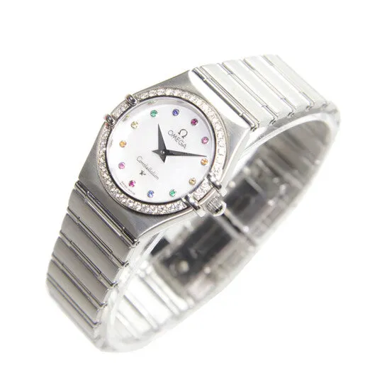 Original Omega Constellation Quartz Diamond White Dial Ladies Watch 14767900 JMS always Watches