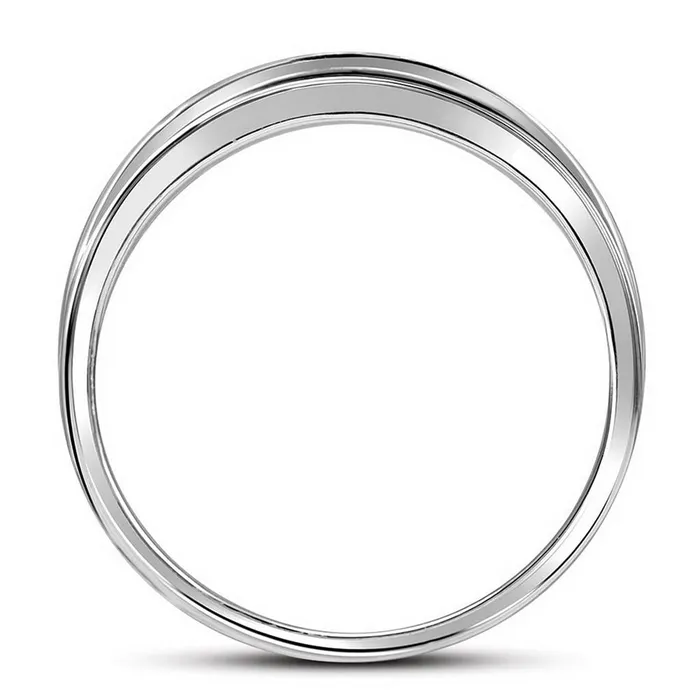 Rings gndatlanta 14k White Gold Princess Diamond Single Row Wedding Band 14 Cttw