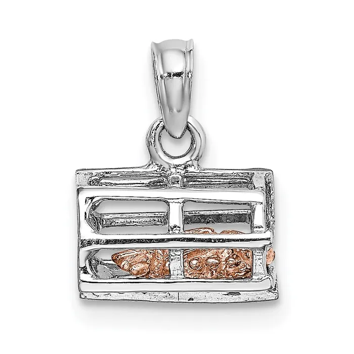 Rings Goldia 14k WhiteRose Gold Twotone Gold 3D Lobster Trap Moveable Charm