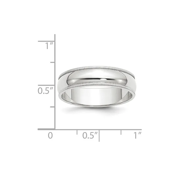 Rings Goldia Solid 10K Yellow Gold White Gold 6mm Milgrain MensWomens Wedding Band Ring Size 7