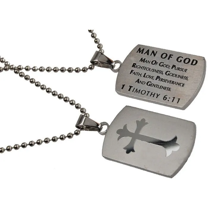 1 TIMOTHY 611 Shield Cross Man Of God Necklace with Bible Verse Stainless Steel North Arrow Shop Necklaces 1 TIMOTHY 611 Shield Cross Man Of God Necklace with Bible Verse Stainless Steel North Arrow Shop Necklaces