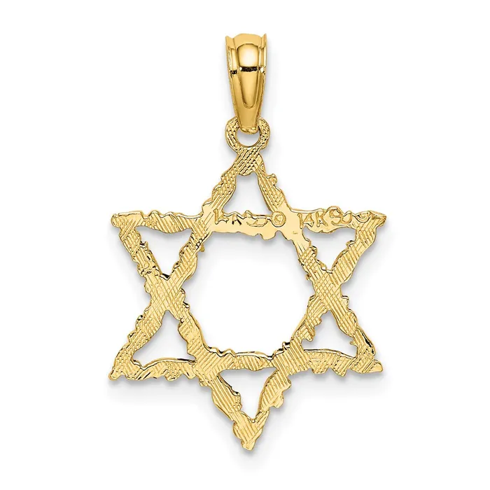 14K Star Of David Charm TreasureFineJewelers Charm Necklaces