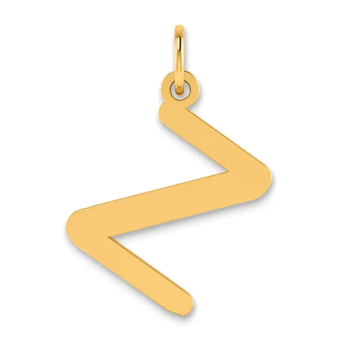 14k Yellow Gold Polished Bubble Letter Z Initial Pendant TreasureFineJewelers Necklaces 14k Yellow Gold Polished Bubble Letter Z Initial Pendant TreasureFineJewelers Necklaces