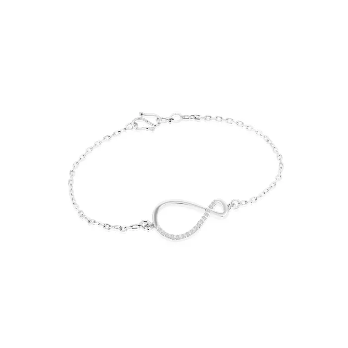 Ema Jewels Bracelets Aperion Crystal Infinity Sterling Silver Bracelet