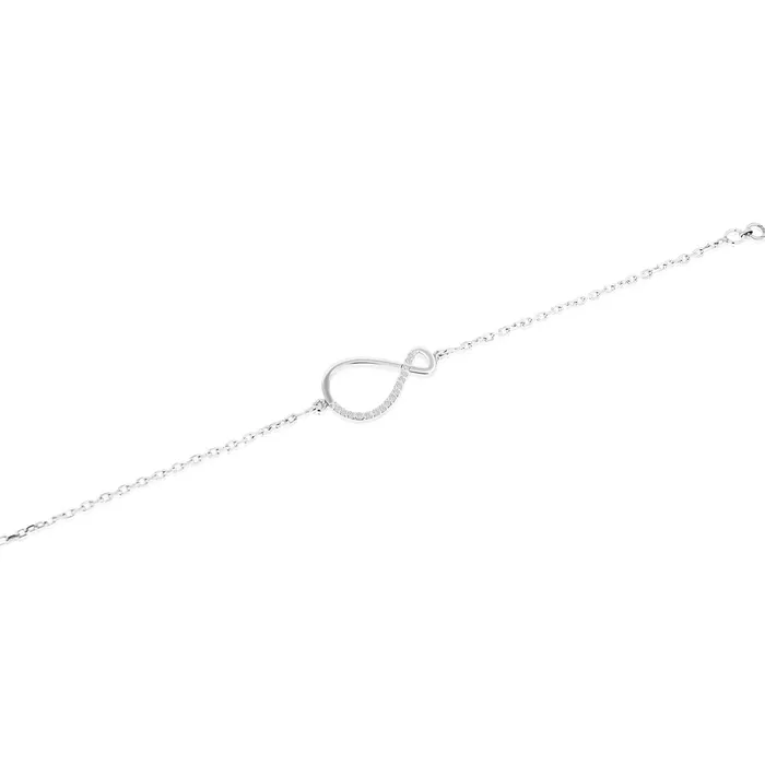 Ema Jewels Bracelets Aperion Crystal Infinity Sterling Silver Bracelet
