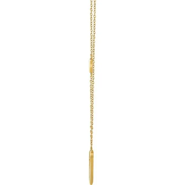 Necklaces 14K Yellow Triangle 18 Necklace TreasureFineJewelers