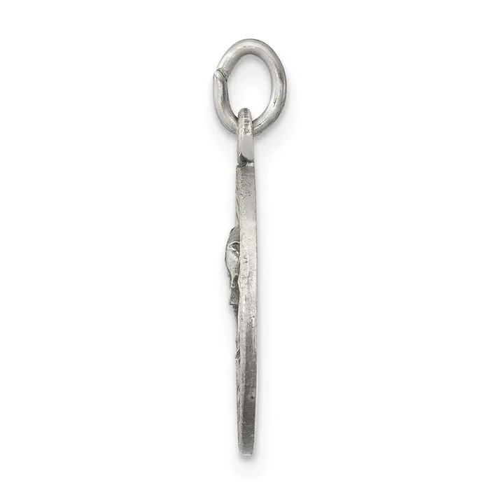 Necklaces TreasureFineJewelers Sterling Silver Antiqued Our Lady of Sorrows Medal