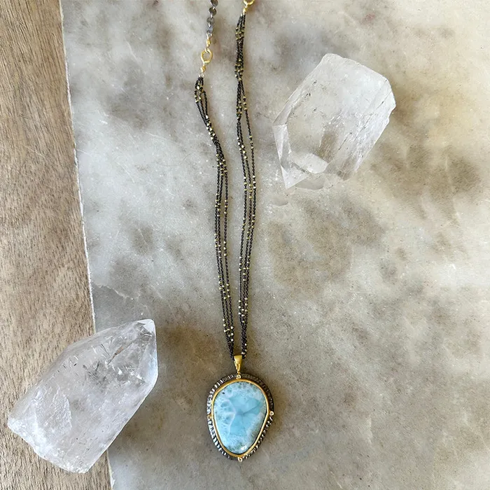 Necklaces Yara Larimar Necklace Robindira Unsworth