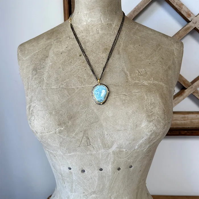Necklaces Yara Larimar Necklace Robindira Unsworth