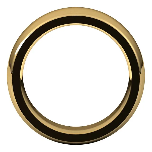 Rings 14K Yellow Gold 7 mm Half Round Comfort Fit Heavy Wedding Band TreasureFineJewelers
