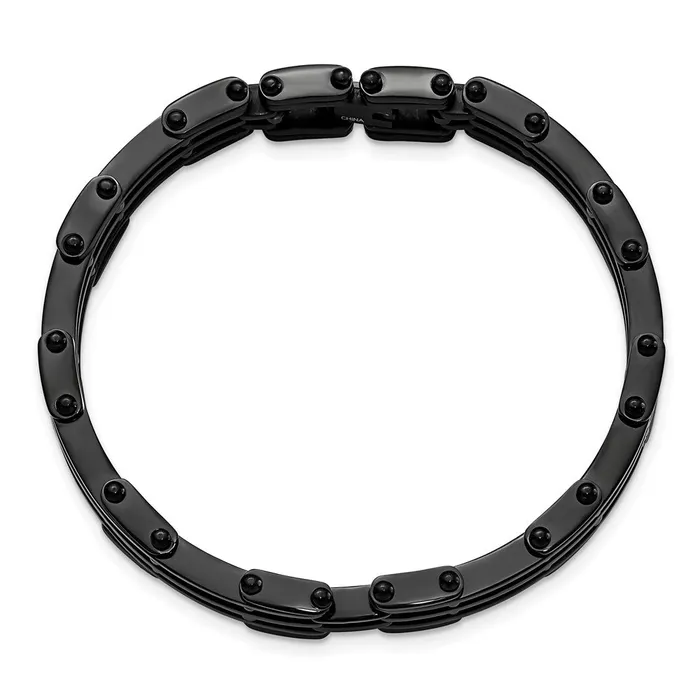 Stainless Steel Polished Black IPplated Bracelet TreasureFineJewelers Bracelets