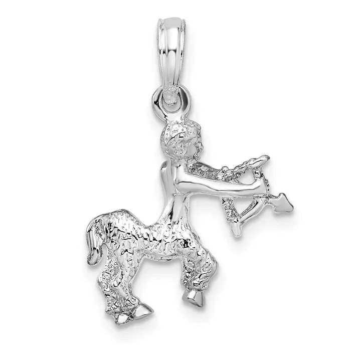 Sterling Silver Polished 3D Sagittarius Zodiac Pendant TreasureFineJewelers Necklaces