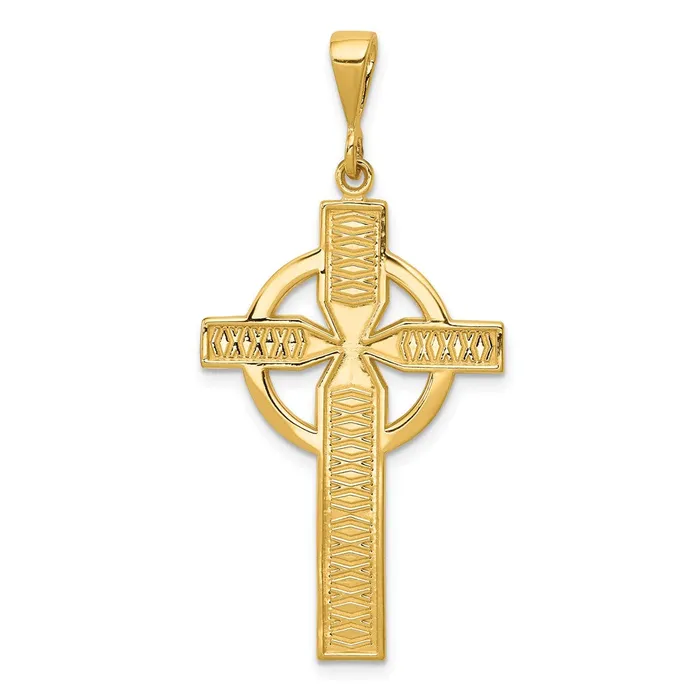 TreasureFineJewelers Necklaces 14k Celtic Cross Pendant