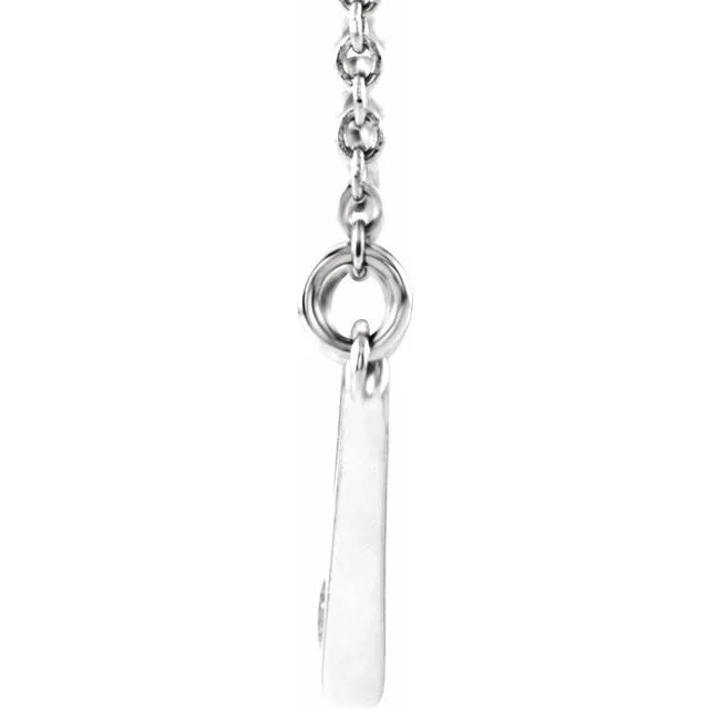 TreasureFineJewelers Necklaces 14K White Gold 03 CTW Natural Diamond V 18 Necklace